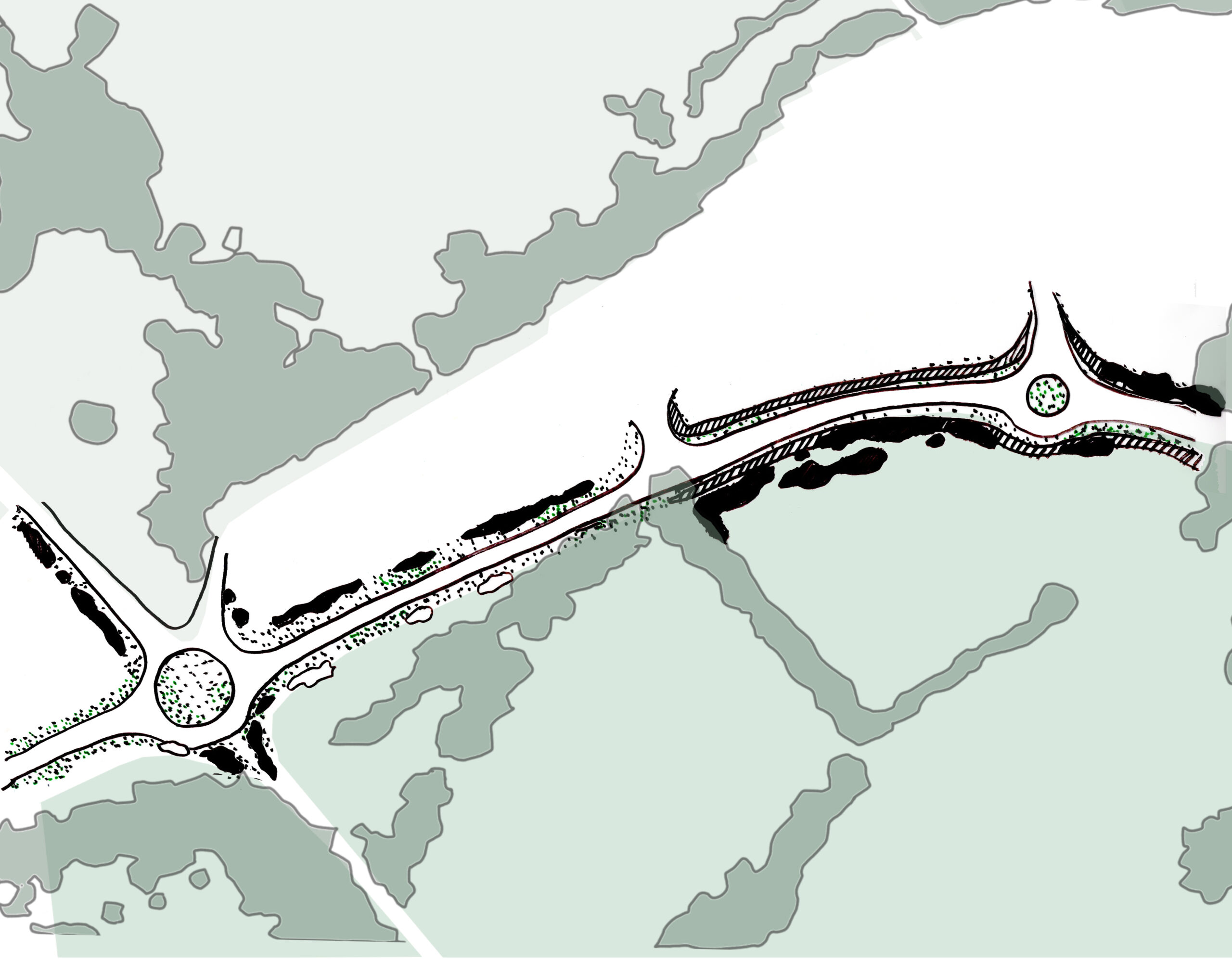 Giratoire des anneaux et RD35, Prévessin-Moëns